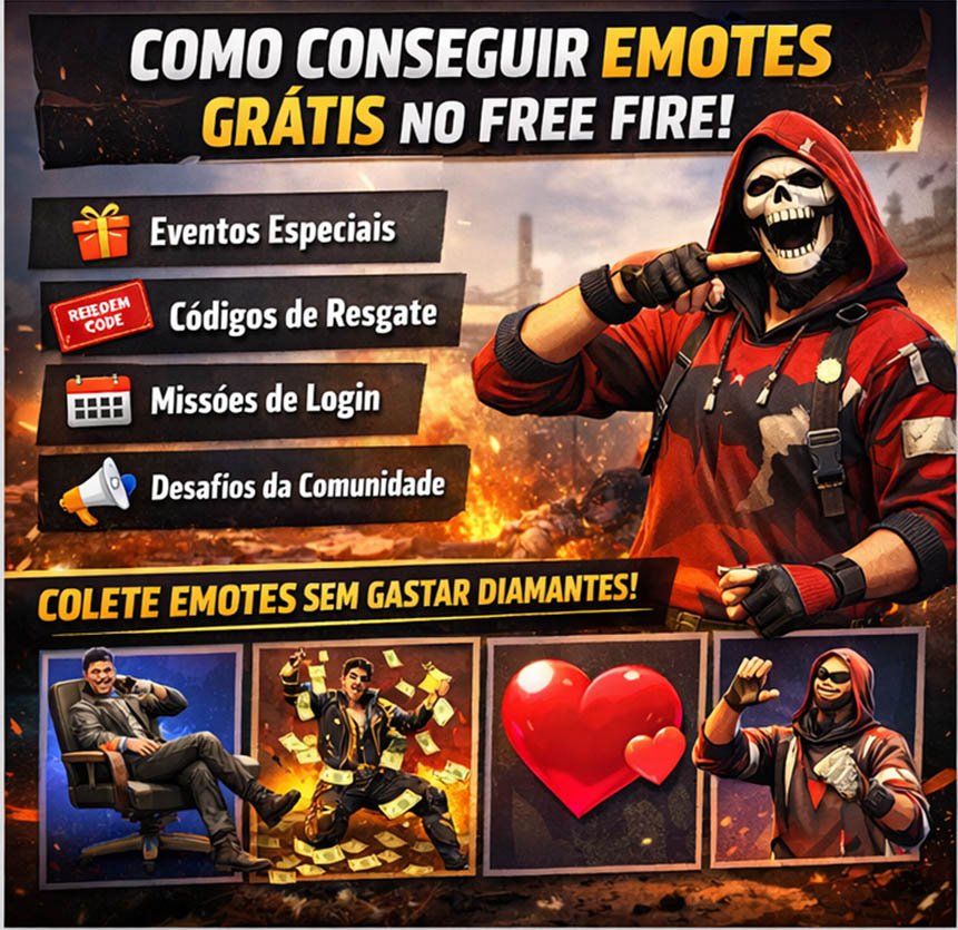 Emotes Grátis no Free Fire: Como Conseguir os Melhores Emotes Gratuitos (Guia Completo Atualizado)