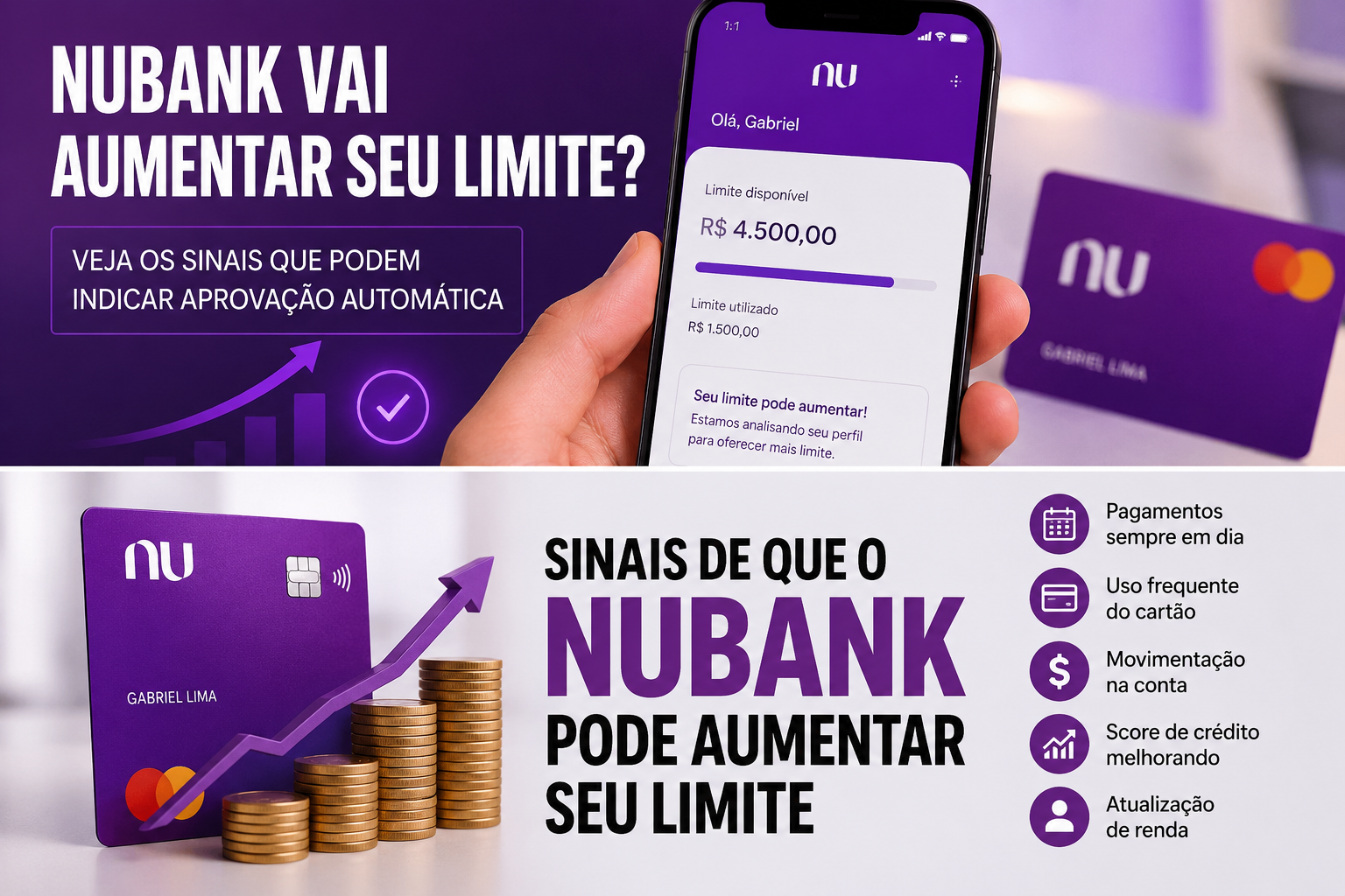 Nubank vai aumentar seu limite? Sinais de que o nubank pode aumentar seu limite.